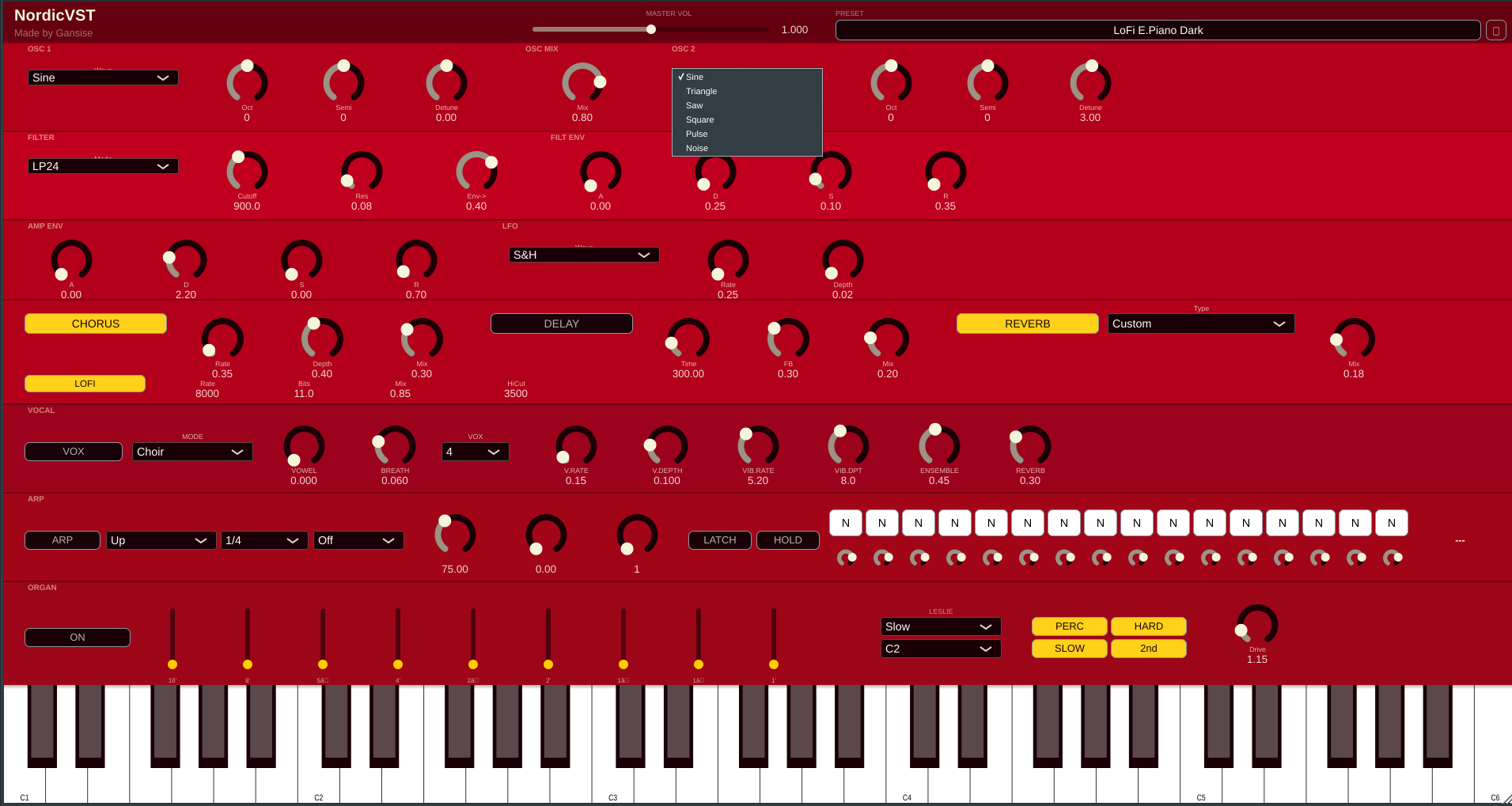 NordicVST Effects Interface